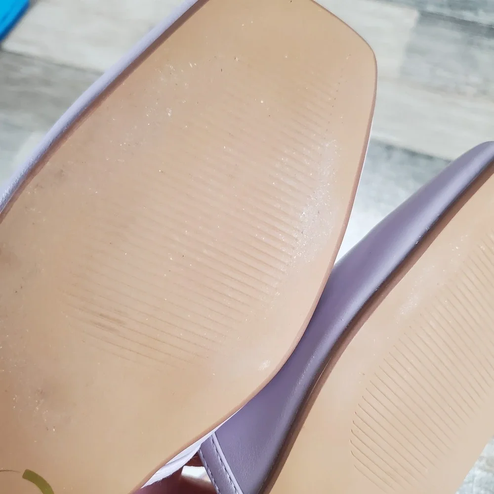 Journee Gretchenn Flats Womens Sz 11 Lavender Square Toe Double-Buckle‎ Straps